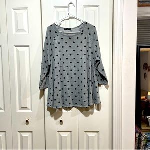 Kim & Cami Polka Dot 2X Top